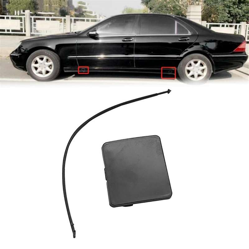 4pcs Side Skirt Jack Hole Cover Bumper Cap 1406980330 for S-Class W140 W220 2000-2006