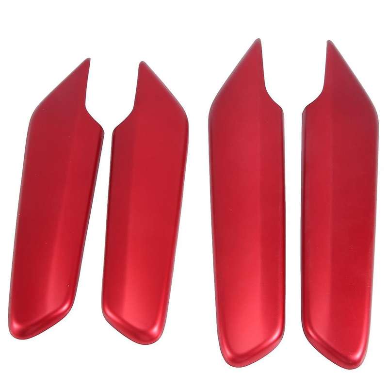 4pcs Side Window Switch Cover Strip Trim Decor for 11th 2022 2023 Red Interior Accessories