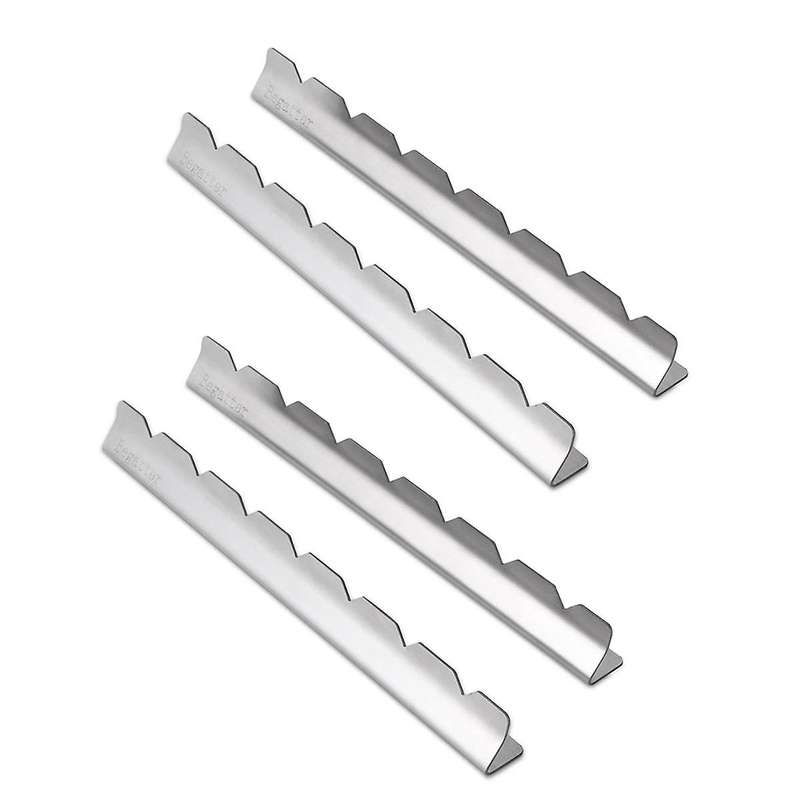 4pcs Skewer Holders Anti- Groove Skewer Support Stainless Steel Barbecue Grilling Shish Kabob Rack