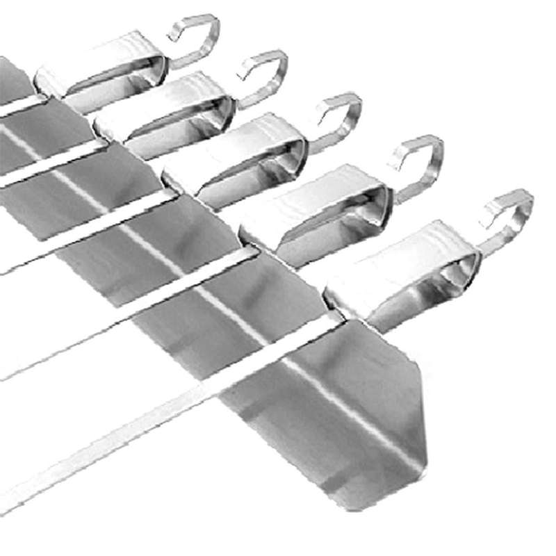 4pcs Skewer Holders Anti- Groove Skewer Support Stainless Steel Barbecue Grilling Shish Kabob Rack