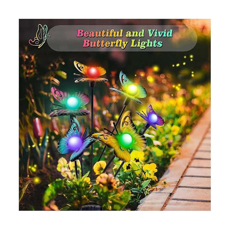 4pcs Solar Garden Lights Solar Swaying Light, 6led By Wind, Outdoor Lights for Yard Patio Decoration