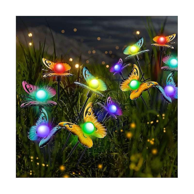 4pcs Solar Garden Lights Solar Swaying Light, 6led By Wind, Outdoor Lights for Yard Patio Decoration