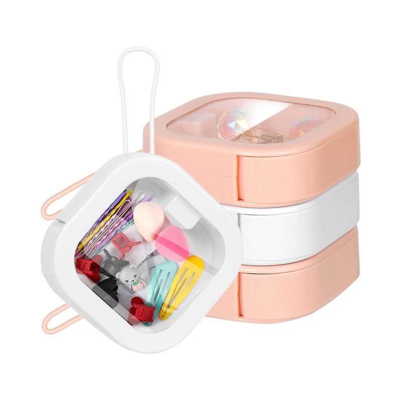 4pcs Small Portable Hair Tie Holder Organizer Holder Travel Qtip Holder Cotton Swabs Dispenser Hair