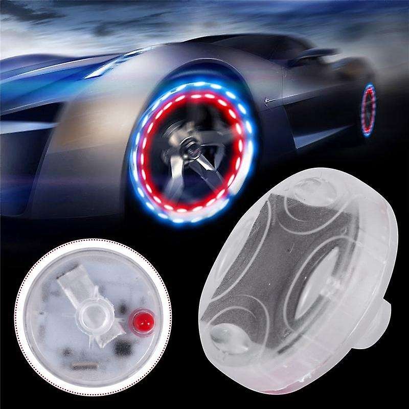 4pcs Solar Car Tire Wheel Lights Led Tire Air Valve Cap Light Motion Sensors Flashing Colorful Gas