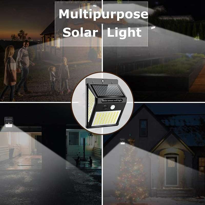 4Pcs Solar Wall Light Outdoor 144 LED Waterproof Solar Motion Sensor Lights for Garden Patio Pathway