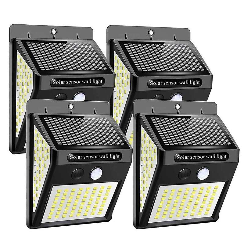 4Pcs Solar Wall Light Outdoor 144 LED Waterproof Solar Motion Sensor Lights for Garden Patio Pathway