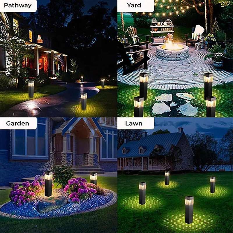 4pcs Solar Powered Solar-powered De-icing Light, Solar Outdoor De-icing Light, Solar Ground Plug-in