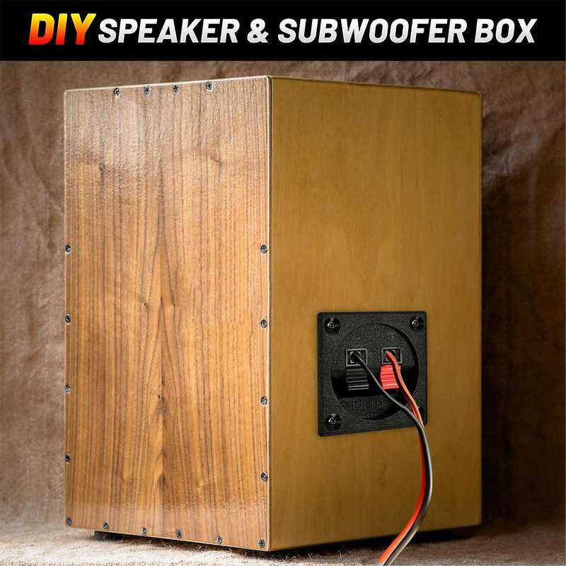 4PCS Speaker Box Terminal Cup, Spring Square Subwoofer Box Terminal Binding Post Connector for DIY