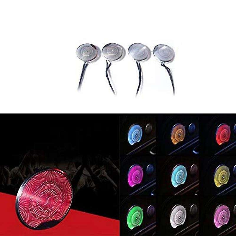 4Pcs Speaker Light Covers, Synchronous Car Ambient Light 3 Colors for C/GLC 807 808