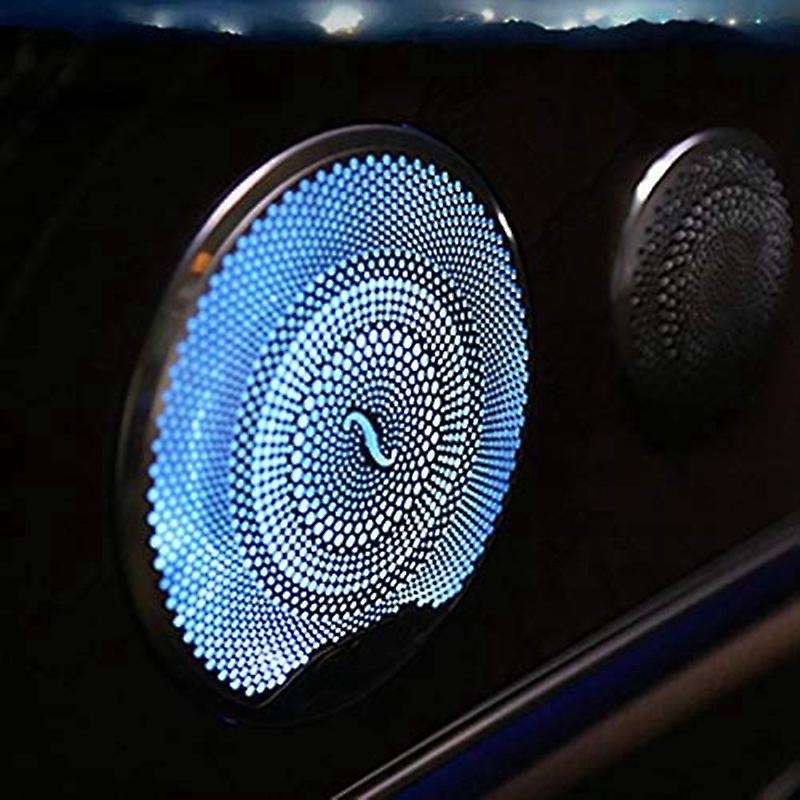 4Pcs Speaker Light Covers, Synchronous Car Ambient Light 3 Colors for C/GLC 807 808