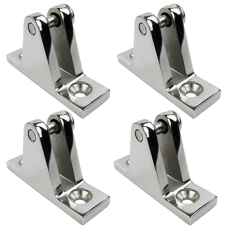 4Pcs Stainless Boat Deck Hinge Bimini Top Fitting 90 Degree Pin