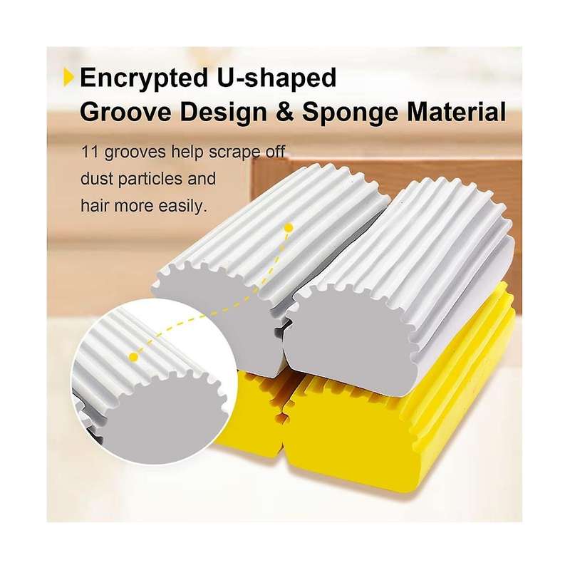 4pcs Sponge Moistureproof Cleaning Dust Sponge Cleaning Brush Blind Glass Mirror Cleaning Brush