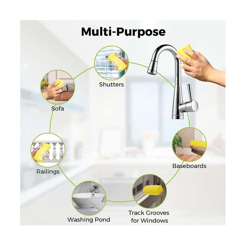 4pcs Sponge Moistureproof Cleaning Dust Sponge Cleaning Brush Blind Glass Mirror Cleaning Brush