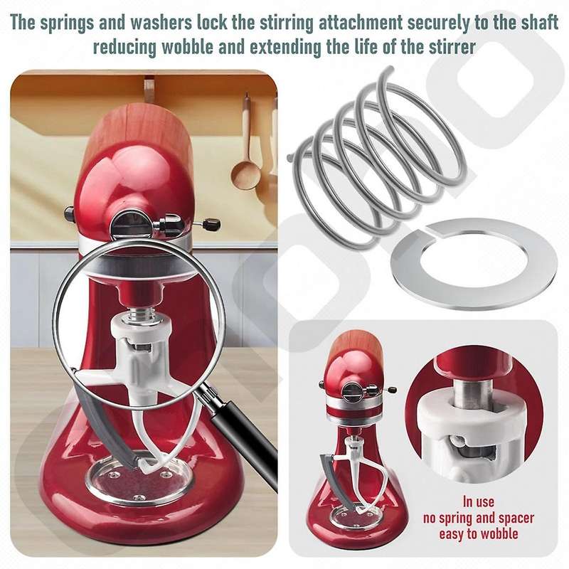 4PCS Spring and Washer for Mixer 3.5 Quarts to 7 Quarts Protect and Extend the Life Quick Install Ac