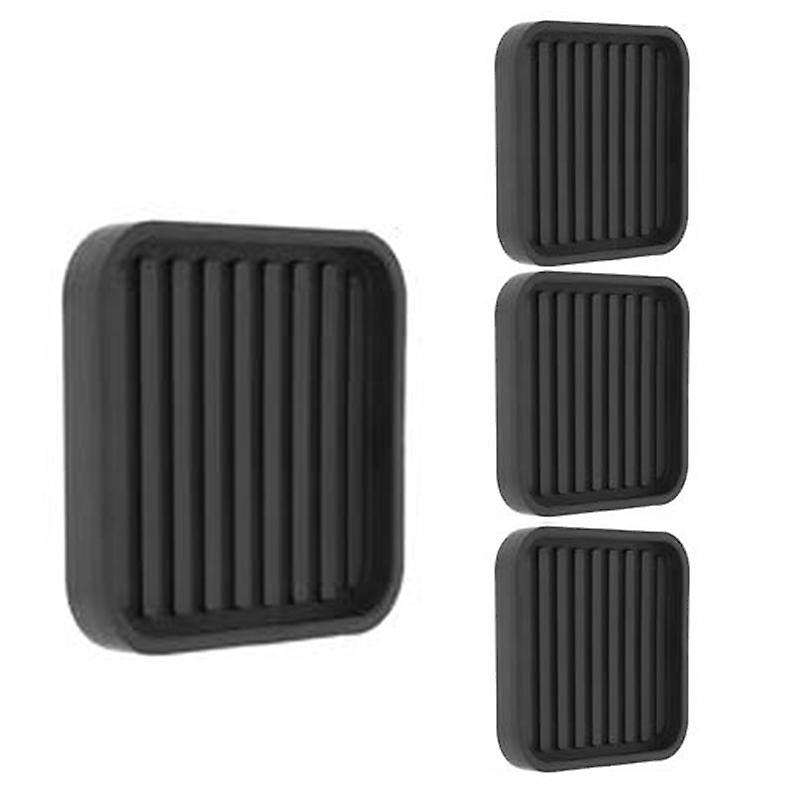 4pcs Square Rubber Furniture Caster Cups Anti-sliding Furniture Pads Bed Stopper Floor Protectors
