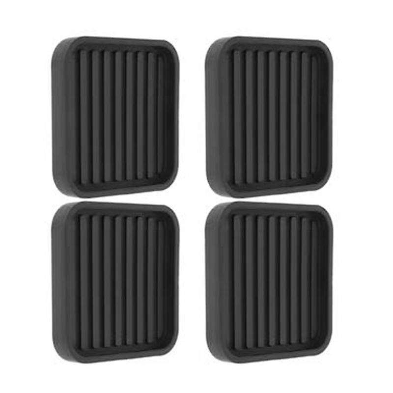 4pcs Square Rubber Furniture Caster Cups Anti-sliding Furniture Pads Bed Stopper Floor Protectors