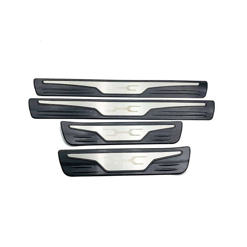 4Pcs Stainless Steel Door Sill Scuff Plate Pedal Threshold Trim Cover for Venza 2020 B