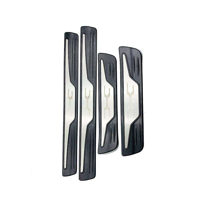 4Pcs Stainless Steel Door Sill Scuff Plate Pedal Threshold Trim Cover for Venza 2020 B