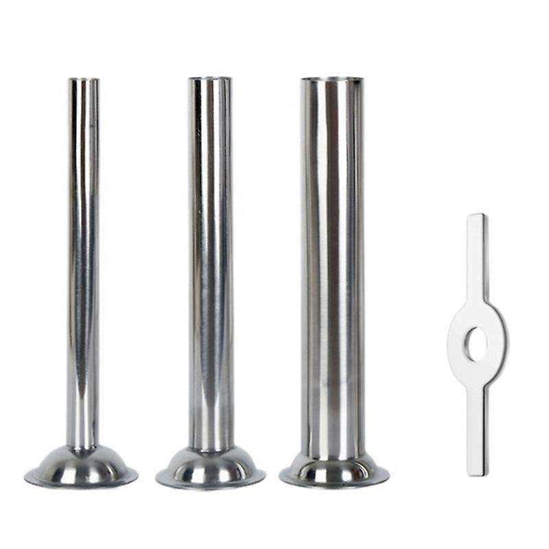 4Pcs Stainless Steel Sausage Stuffer Filling Tubes Funnels Nozzles Spare Parts for Sausage Maker 1.2