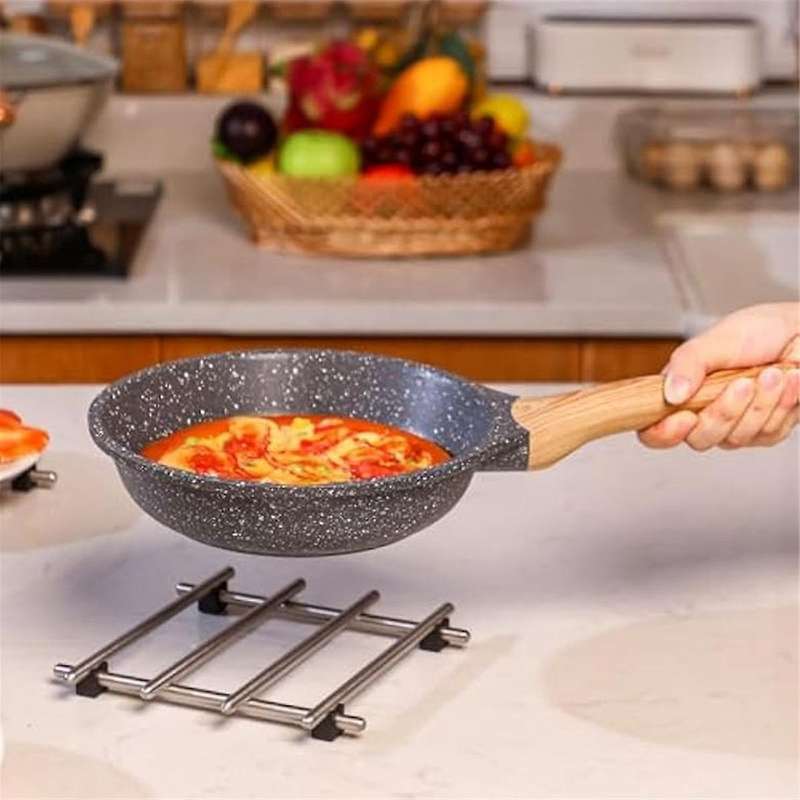 4Pcs Stainless Steel Trivet for Pots and Pans Pot Trivets Cooling Racks for Hot Pads Cooking and Bak