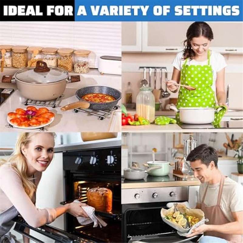 4Pcs Stainless Steel Trivet for Pots and Pans Pot Trivets Cooling Racks for Hot Pads Cooking and Bak