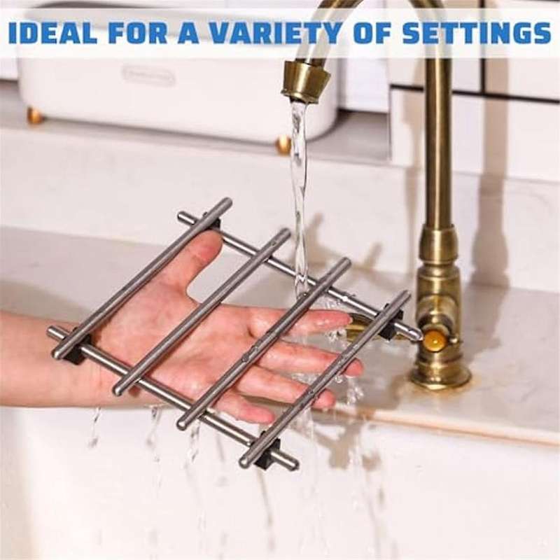 4Pcs Stainless Steel Trivet for Pots and Pans Pot Trivets Cooling Racks for Hot Pads Cooking and Bak