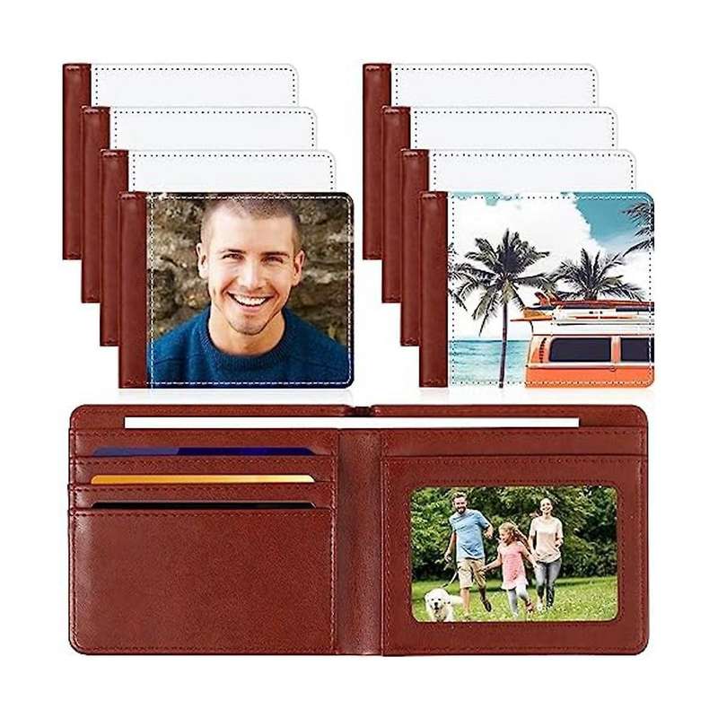 4pcs Sublimation Wallet Blank Heat Transfer Sublimation Bank Card Holder Compact Wallet for Christm