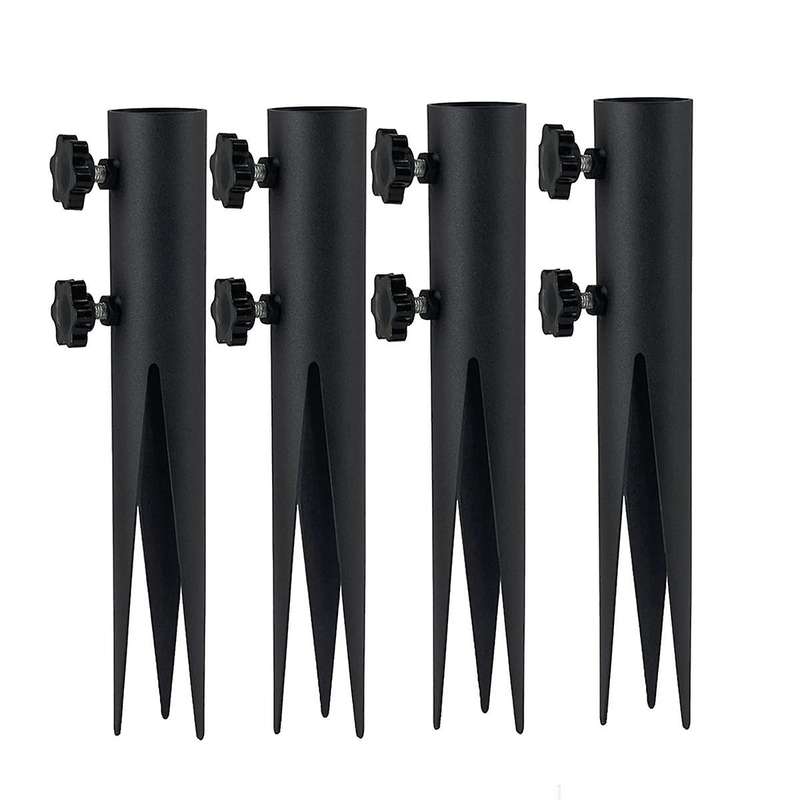 4Pcs Steel Torch Stakes,Garden Stakes for Outdoor Lights,Metal Ground Spike Replacement Stakes for S