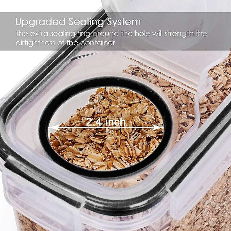 4pcs Storage Container Set, Pp Airtight Food Storage Containers 4l for , Snacks and Sugar