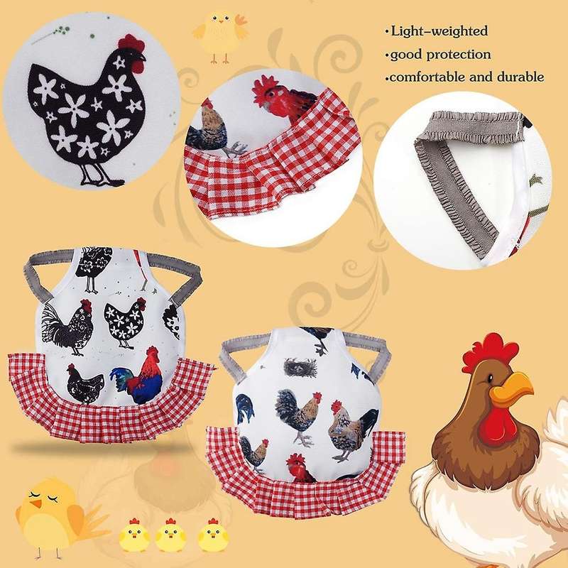4pcs Standard Chicken Saddle,chicken Jacket Straps,hen Apron Feather Fixer with Elastic Strap,wing