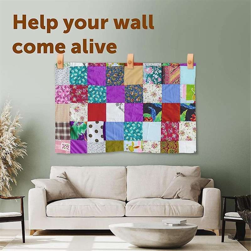 4pcs Tapestry Hanger, Quilt Wall Hangers Wooden Quilt Wall Rack Wall Clips for Hanging Blanket Clip
