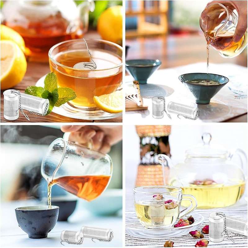 4PCS Tea Infusers for Loose Tea,Tea Filter with Lid,Stainless Steel Tea Strainer with Chain Hook, Te