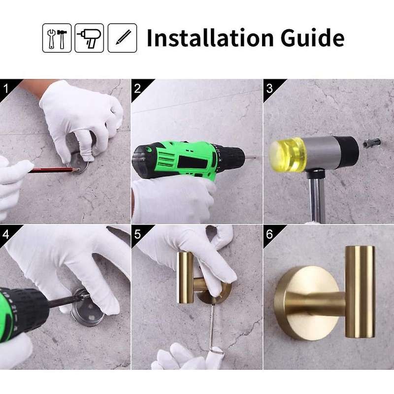 4Pcs Towel Hook Bathroom Hook Wall Coat Hook, Robe Hook for Bathroom Kitchen, Garage, Home Hotel Off