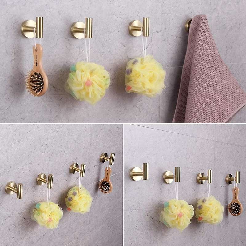 4Pcs Towel Hook Bathroom Hook Wall Coat Hook, Robe Hook for Bathroom Kitchen, Garage, Home Hotel Off