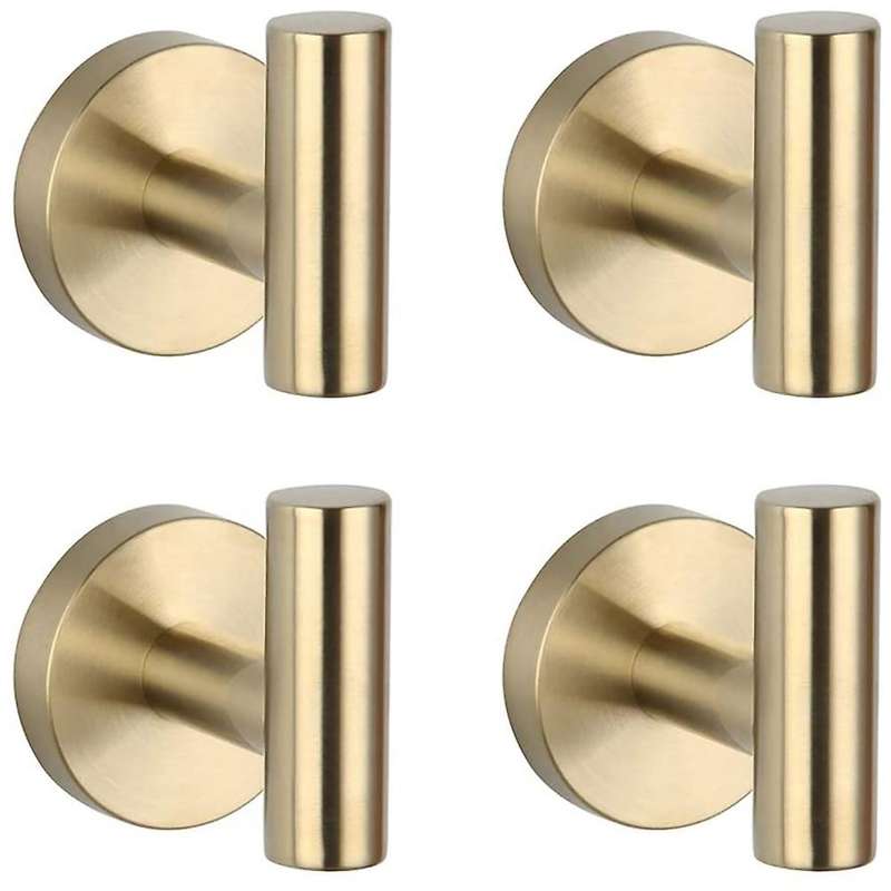4Pcs Towel Hook Bathroom Hook Wall Coat Hook, Robe Hook for Bathroom Kitchen, Garage, Home Hotel Off
