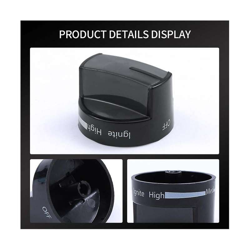 4pcs Top Burner Control Stove Knob Replacement W10339442 for Gas Range Stove - Replaces Wpw10339442