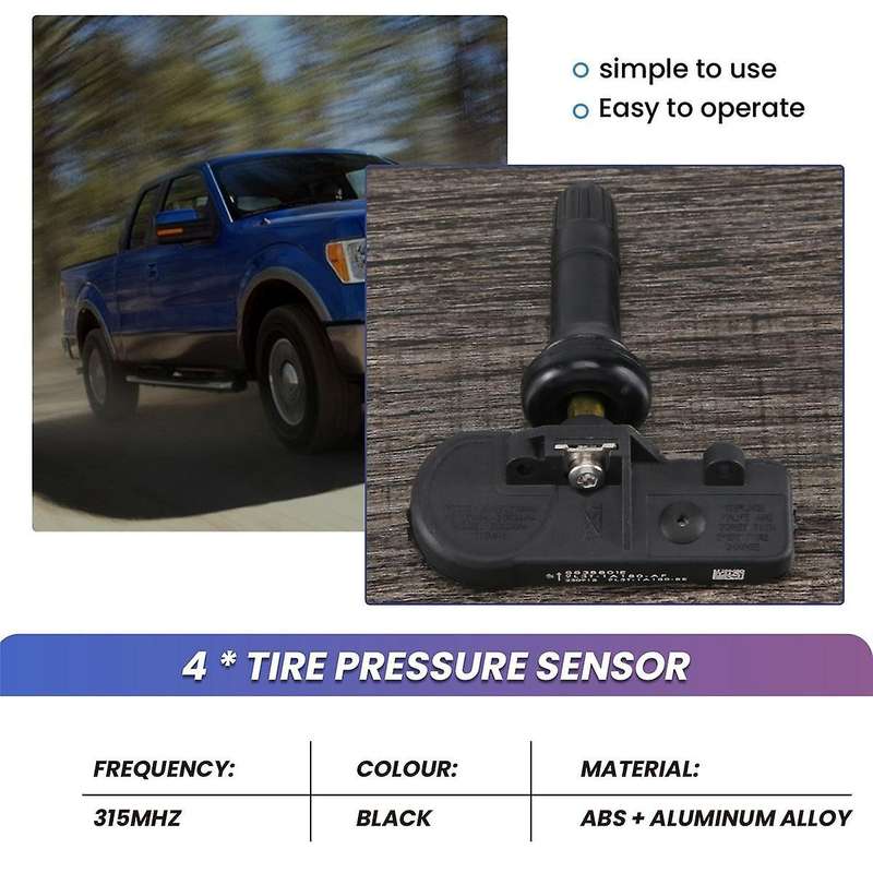 4Pcs TPMS Tire Pressure Monitor Sensor 315MHz 9L3T-1A180-AF for Focus E-150