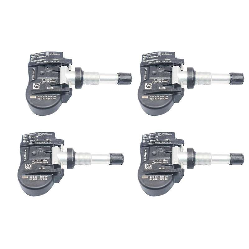 4Pcs TPMS Sensor Tire Pressure Sensor 52933-2M650 529333N100 433MHZ for 2012-2018 -CEED 52933-3N100