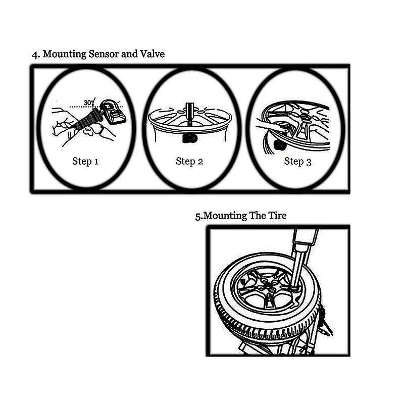 4Pcs TPMS Tire Pressure Monitoring Sensor for Actyon Korando 433MHZ 41990-34000 4199034000