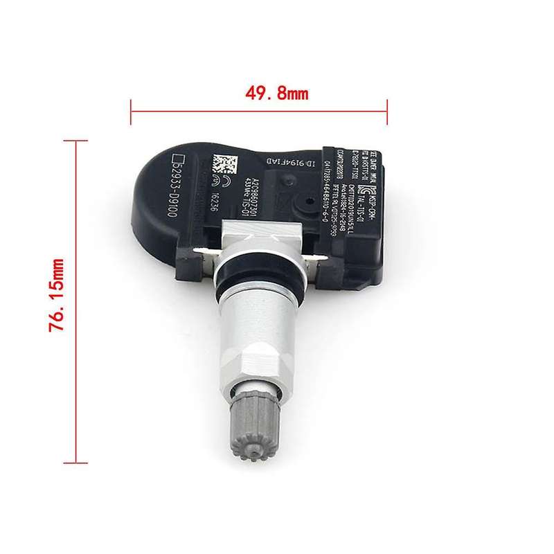4Pcs TPMS Tire Pressure Monitor Sensor System 433Mhz Fit for 52933D9100 52933-D9100