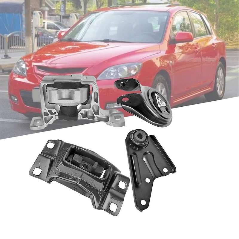 4Pcs Trans Engine Mount Torque Strut Bracket Set for 3 2.0L 2004-2009 BP4N-39-070D BP4S-39-040 BCM43
