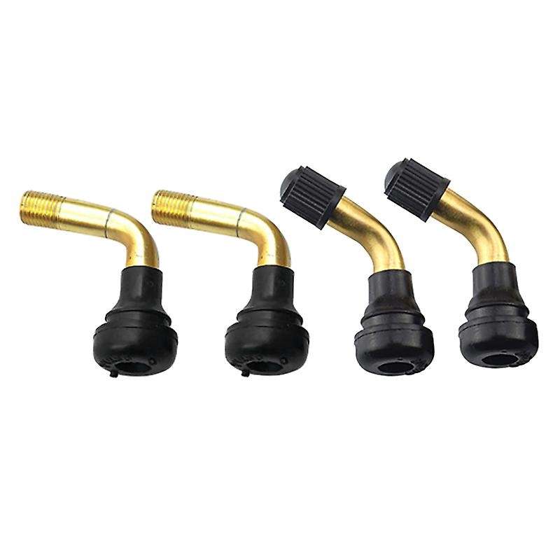 4pcs Tyre Valves Stem Right Angle Snap-in Rubber Brass for Electric Scooter and Electric Scooter