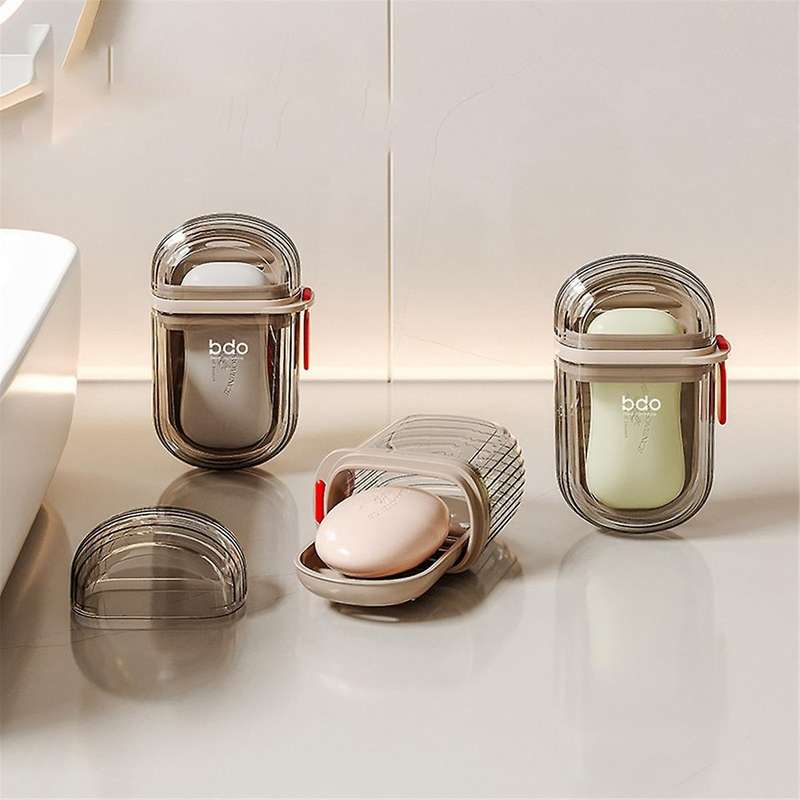 4PCS Travel Soap Case Portable Soap Holder Travel Soap Container with Lid Portable Bar Soap Case Tra