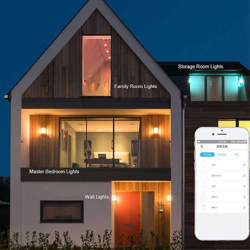 4Pcs Tuya Smart Wifi Bulb E27 850Lm RGB 2700K to 6500K 9W Bulb Can Compatible Alexa Home