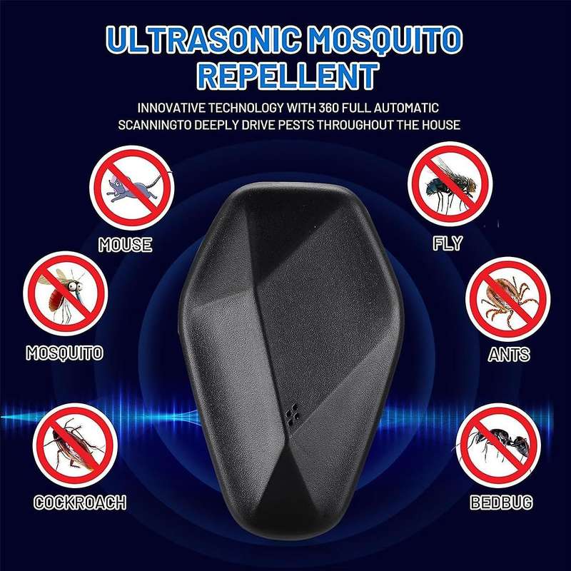 4PCS Ultrasonic Repeller,Mouse Repellent Indoor Ultrasonic Plug in for Roach, Rodent, Mouse, Bugs,