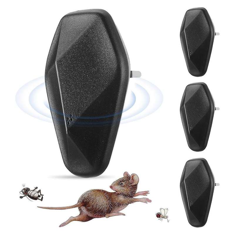 4PCS Ultrasonic Repeller,Mouse Repellent Indoor Ultrasonic Plug in for Roach, Rodent, Mouse, Bugs,