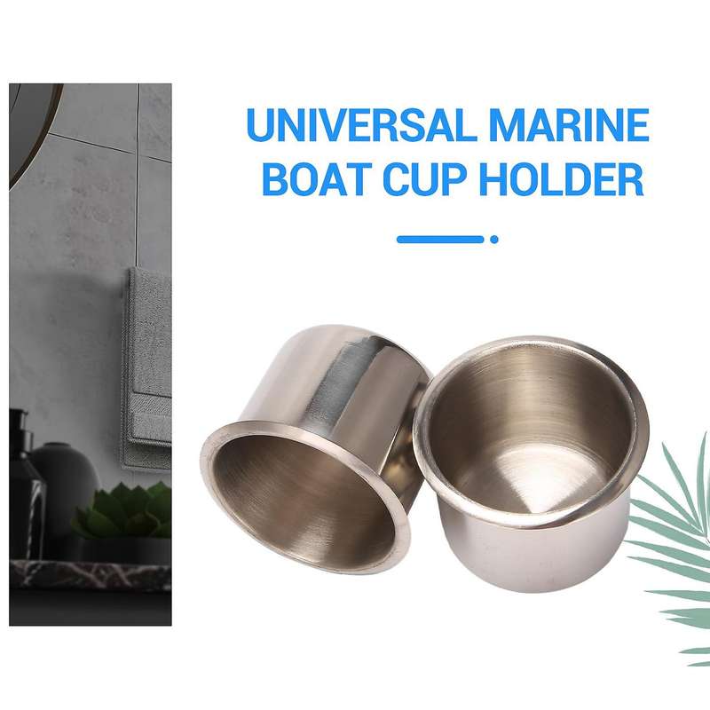 4Pcs Universal Boat Cup Holder 68X55mm Stainless Steel Drop in Drink Cup Holder for Poker Table Cou