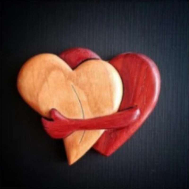 4Pcs Valentine's Day Heart Table Decor Tiered Tray Sign, Valentine's Day Sweet Heart Tabletop Wooden