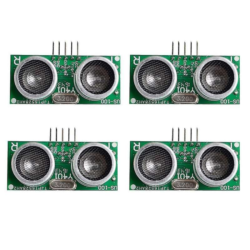 4pcs Us-100 Ultrasonic Sensor Module Dc 2.4v - 5v with Temperature Compensation Range Distance