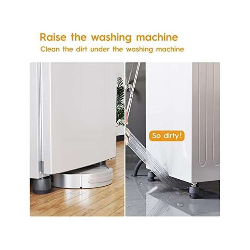 4pcs Washing Machine Feet Pads Adjustable Anti-vibration Shockproof Cushion Fixer Base Heightening B